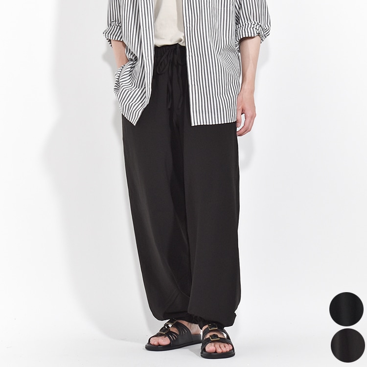 m24a-08pt01c]marka (マーカ)TUMBLED WOOL TROPICAL COCOON WIDE EASY PANTS(タンブルド ウールトロピカルコクーンワイドイージーパンツ) | marka/MARKAWARE,ボトムス | Montara