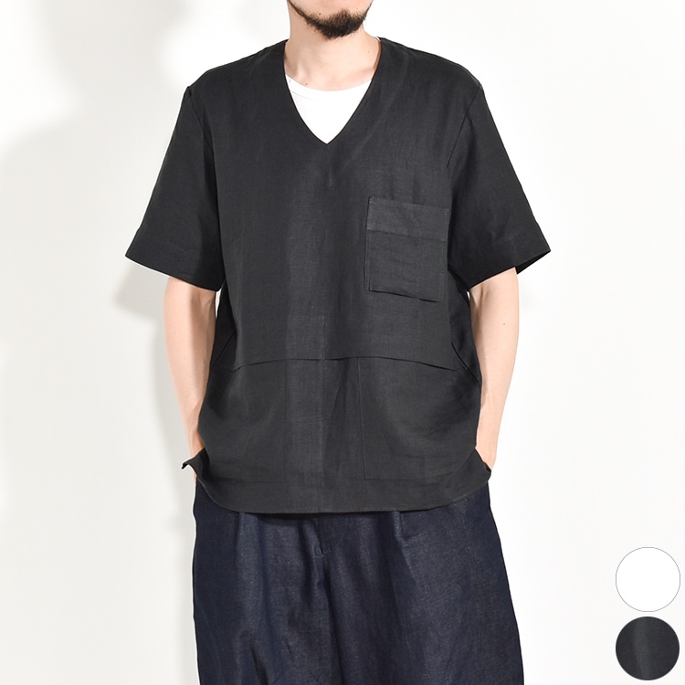 (241619)Handwerker(ハンドベーカー)HW shirt Vest/ Linen(ハンドベーカーシャツベスト/リネン)