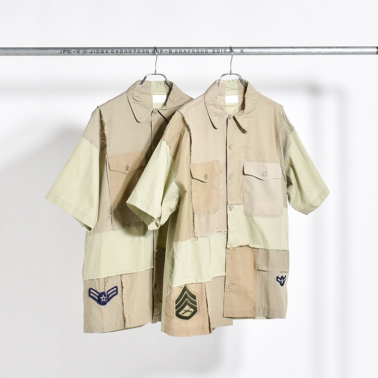 【30% OFF】[CH3017] CHANGES (チェンジーズ) REMAKE OFFICER SHIRT(リメイクオフィサーシャツ)[OUTLET]