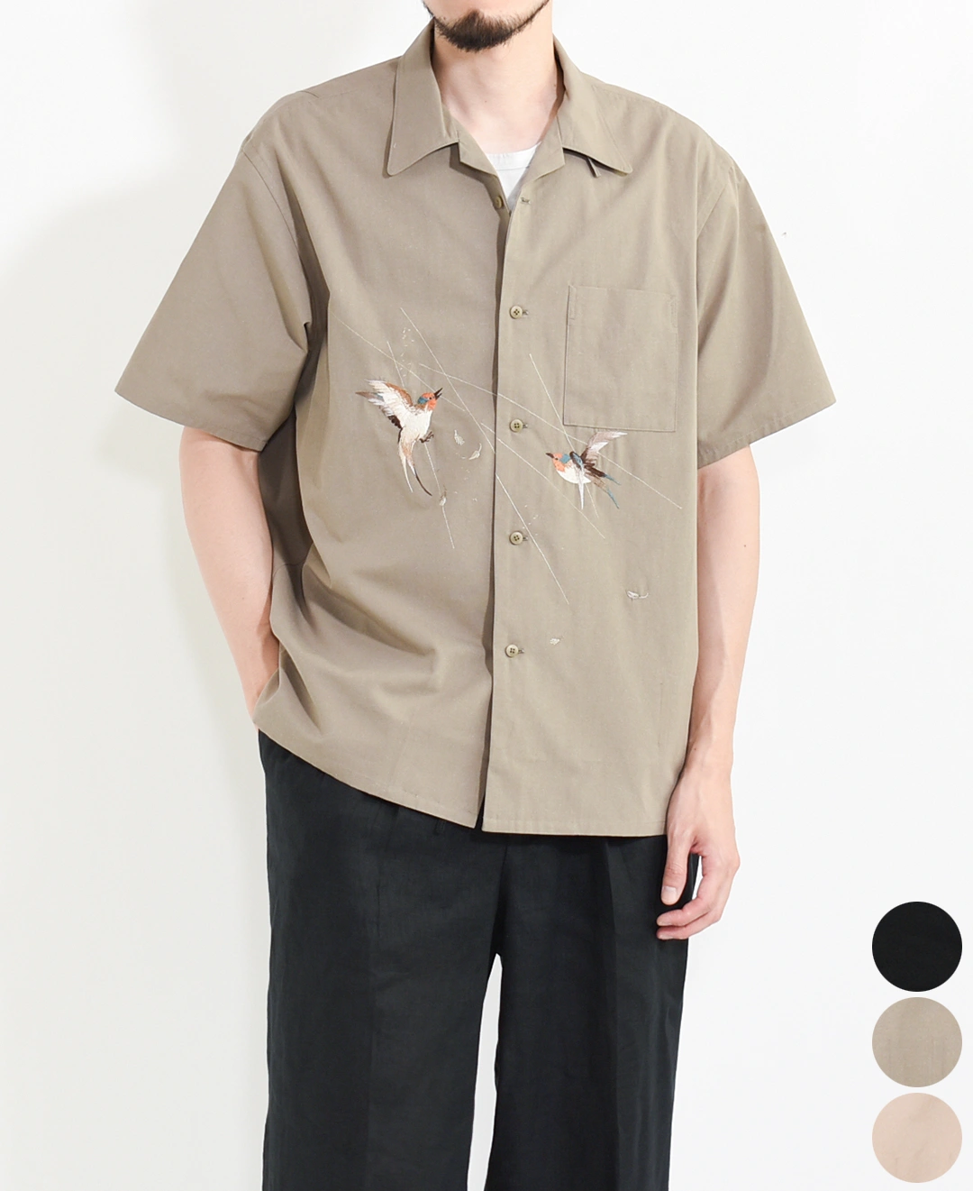 old joe SILK NEP RIBED SHIRTS ベージュ old joe SILK NEP RIBED SHIRTS ベージュ
