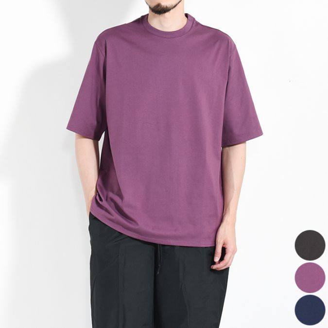 m25b10cs01b]marka(マーカ) 40/2 ORGANIC COTTON KNIT CREW NECK
