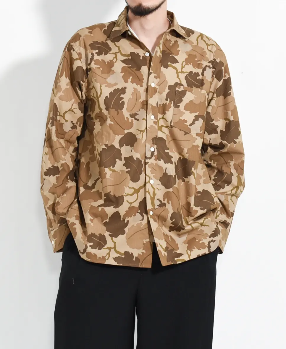 (s-042-leafcamo)SUNNY ELEMENT(サニーエレメント)Sleeping Shirt 3/4(スリーピングシャツ 3/4)