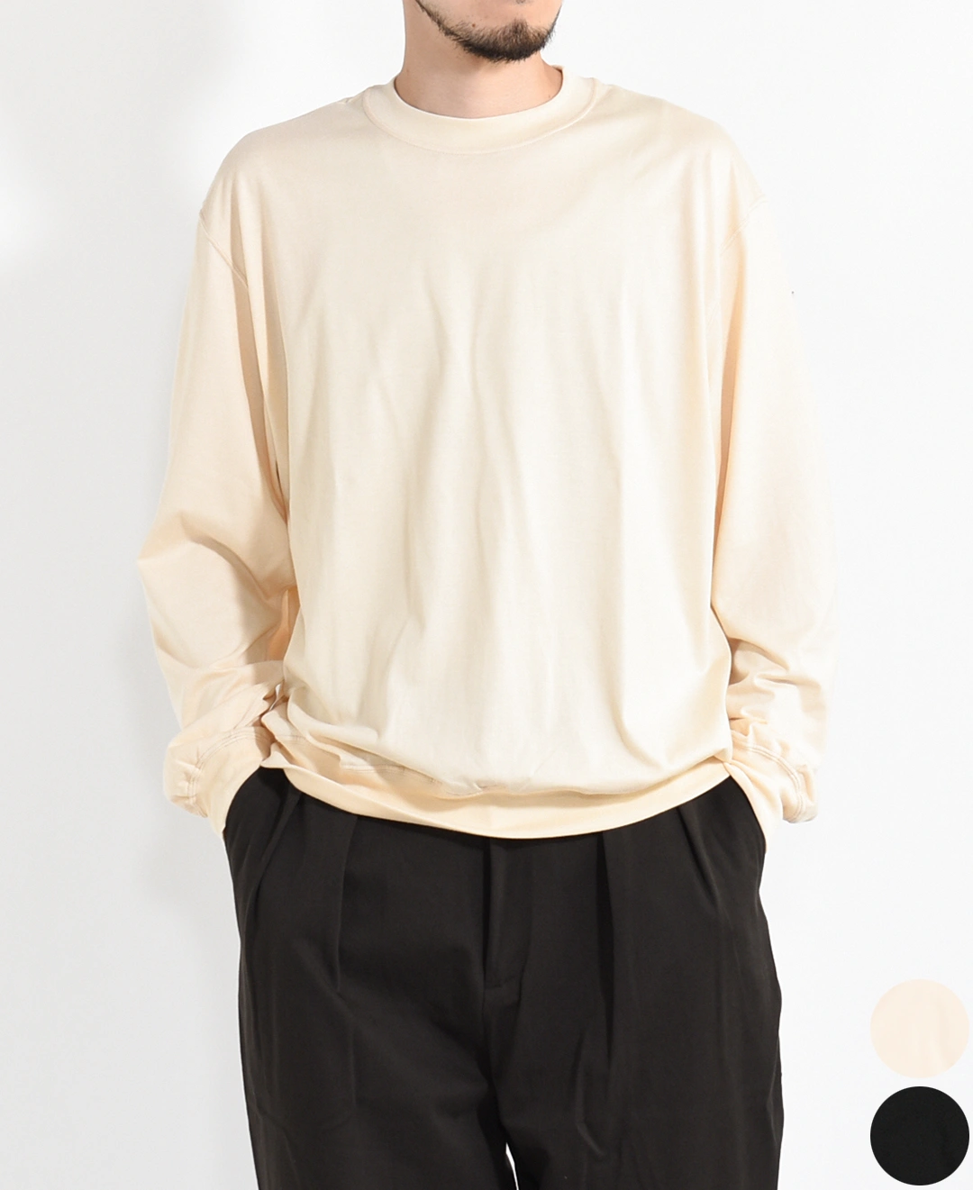 Blurhms コットンシルクプルオーバー blurhms ROOTSTOCK/ Silk Cotton 20/80 L/S P/O (Ivory)