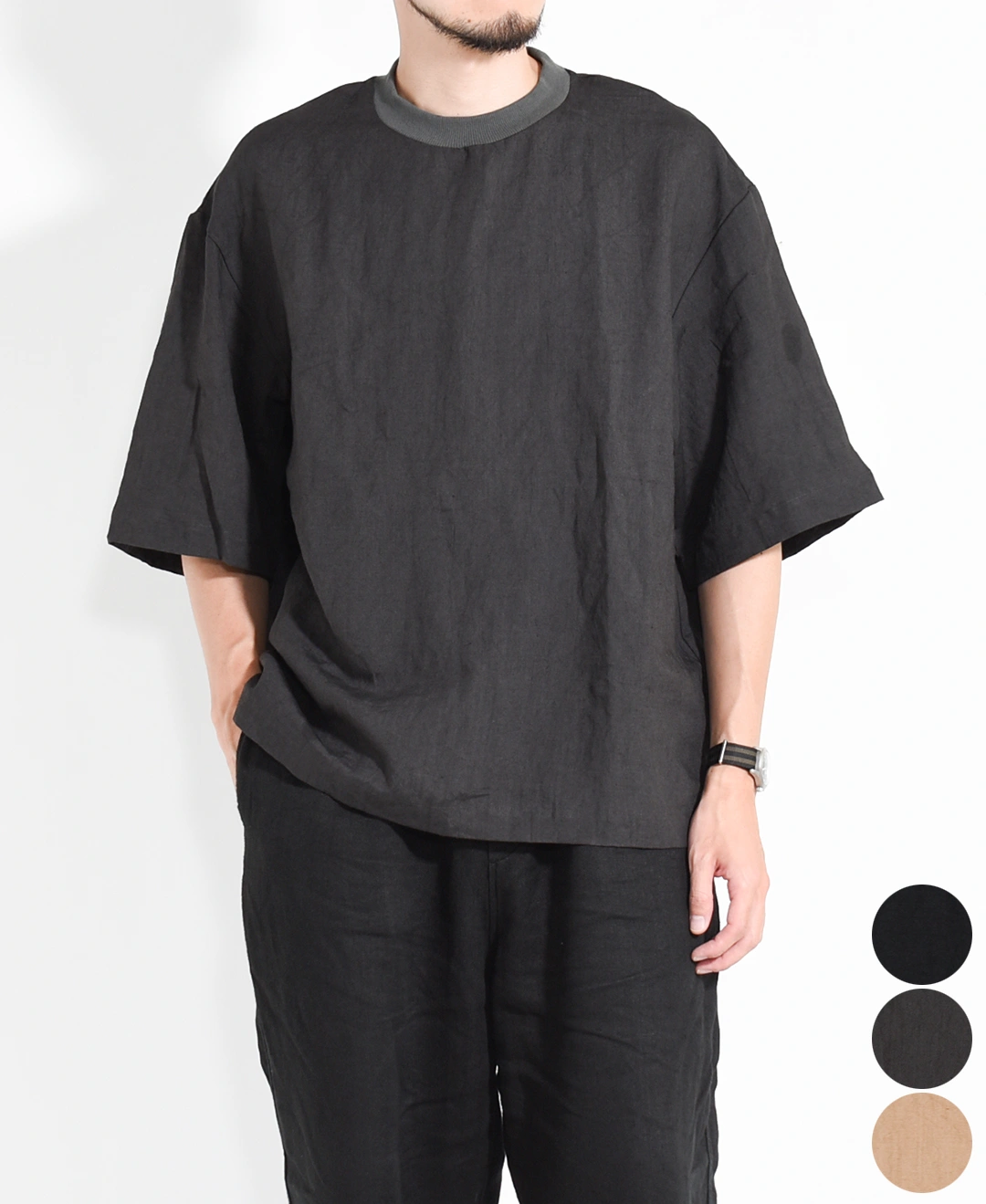 [美品] MUYA リラックスカーディガン・ブラック・サイズ4 MUYA ムヤ【ユニセックス】 / RELAX CARDIGAN リラックス
