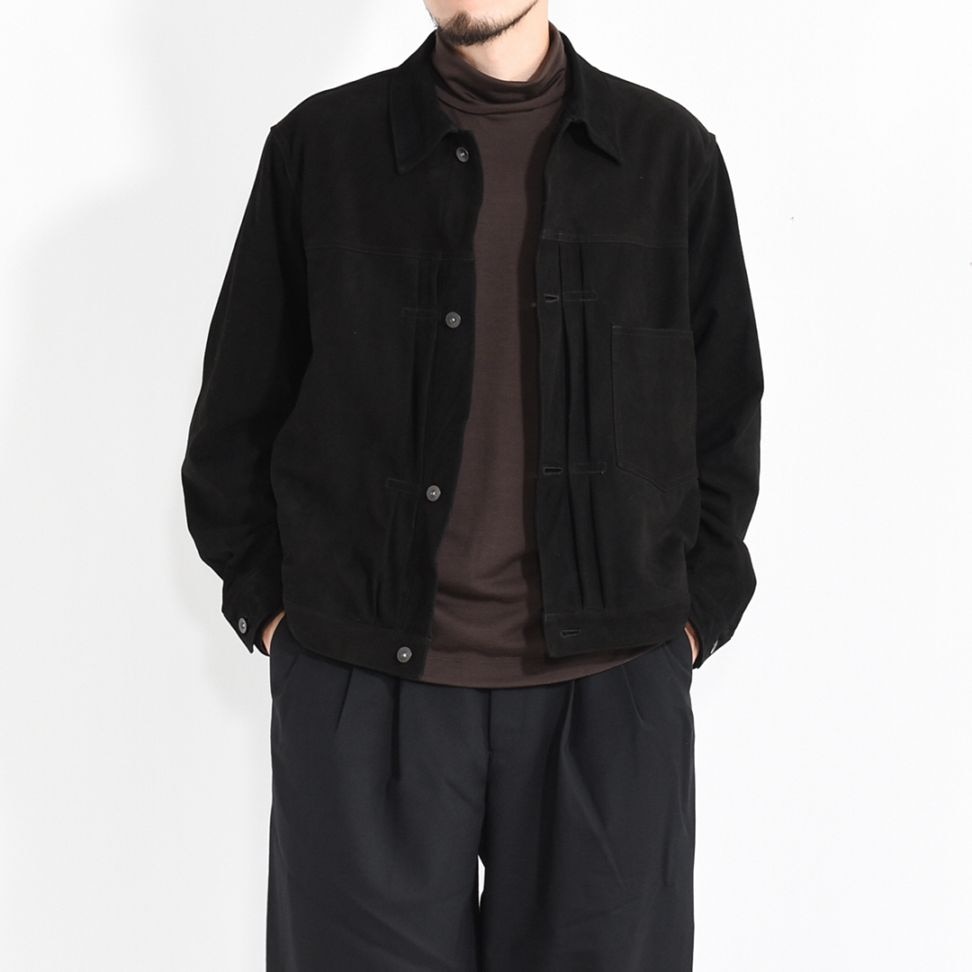 [m25c10bl01c]marka(マーカ) Goat Suede Suede Trucker Jacket(ゴートスエードスウェードトラッカージャケット)