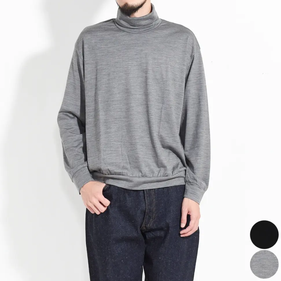 [m25c21cs01c]marka(マーカ) 2/72 Wool Single Jersey Washable Turtle Neck(ウォッシャブルウール天竺タートルネック)