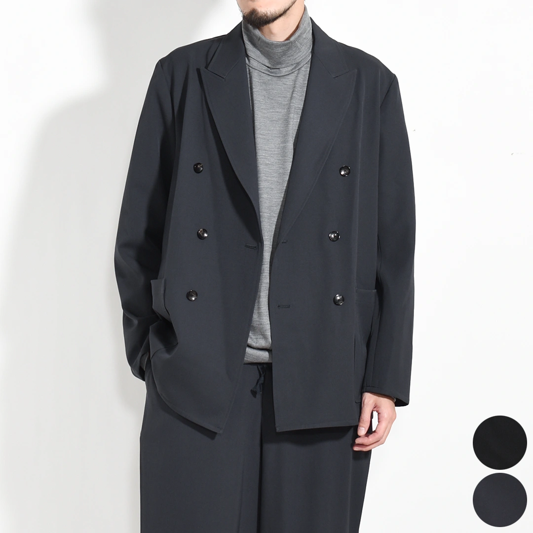 [m25d01jk01c]marka(マーカ) 2/60 Washer Wool Gabardine W.B Jacket Loose Fit(ウールギャバワッシャータンブラーダブルブレステッドジャケットルーズフィット)
