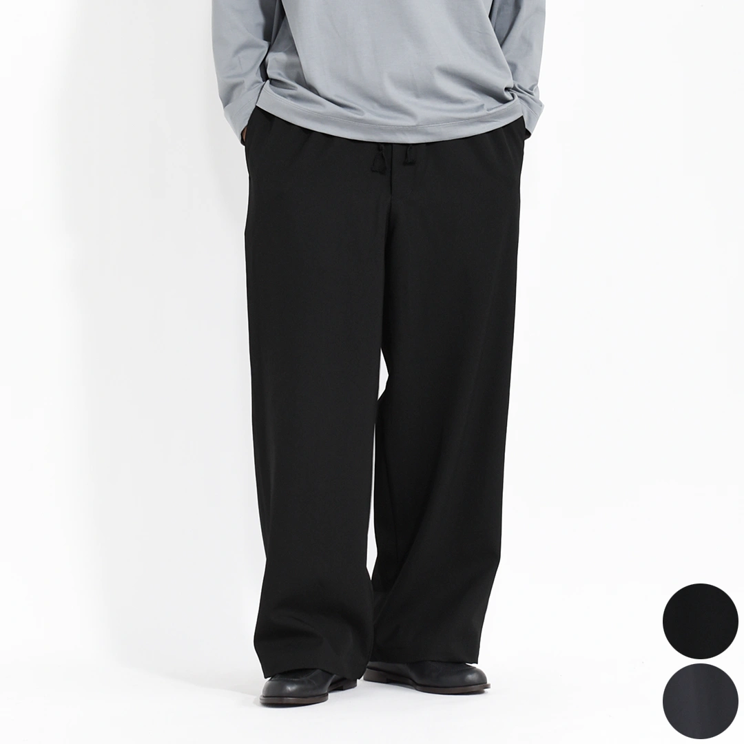 [m25d01pt02c]marka(マーカ) 2/60 Washer Wool Gabardine Wide Cylinder Fit Easy Pants(ウールギャバワッシャータンブラーワイドシリンダーフィットイージーパンツ)