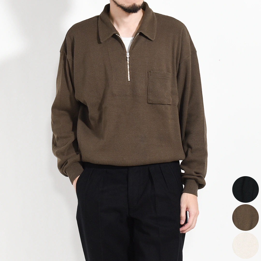 252OJ-CT04)OLD JOE(オールドジョー)Quater Zip Silk Nep Ribbed