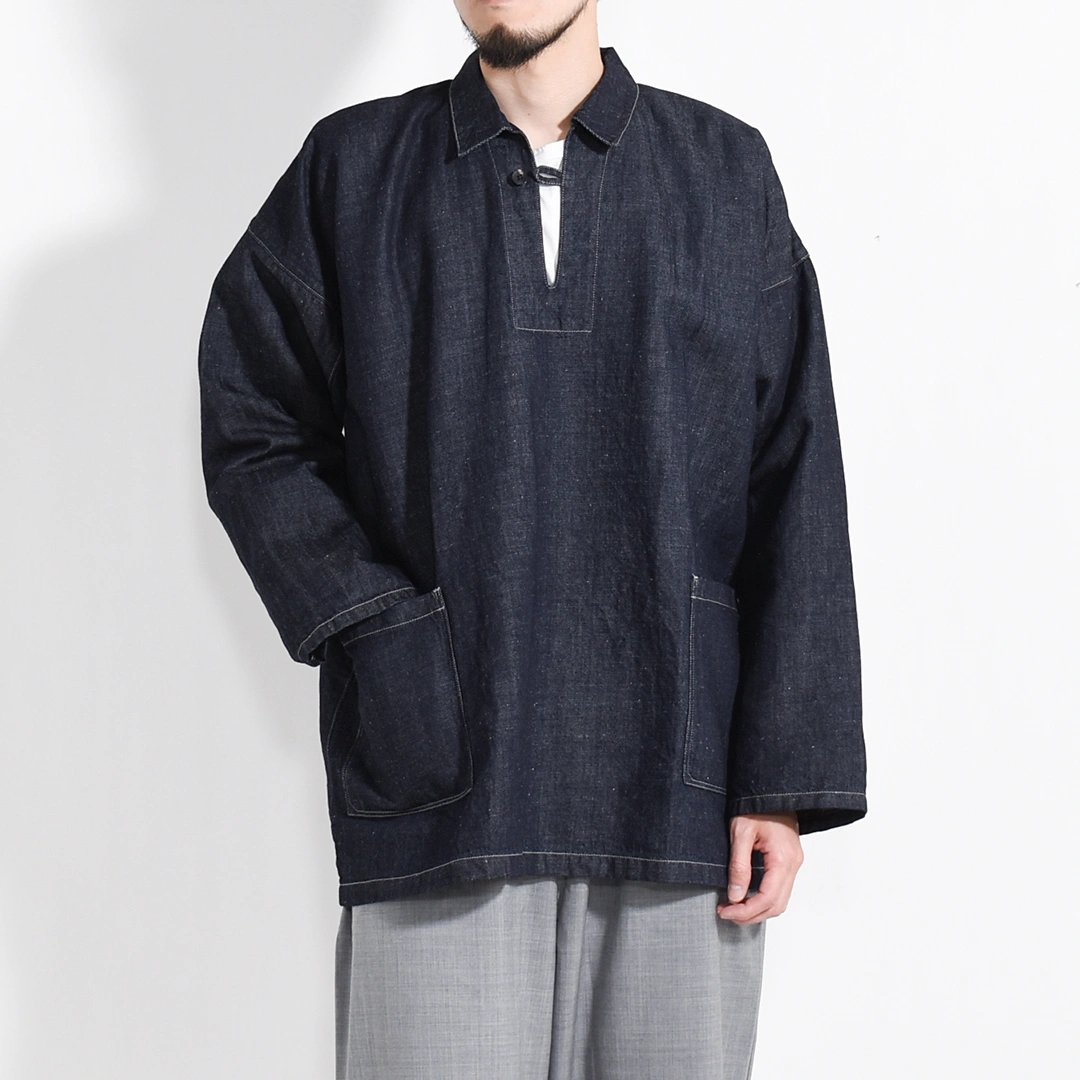 SH-158C]MITTAN(ミタン/ミッタン)大麻ワイドシャツ 高密度（草木染