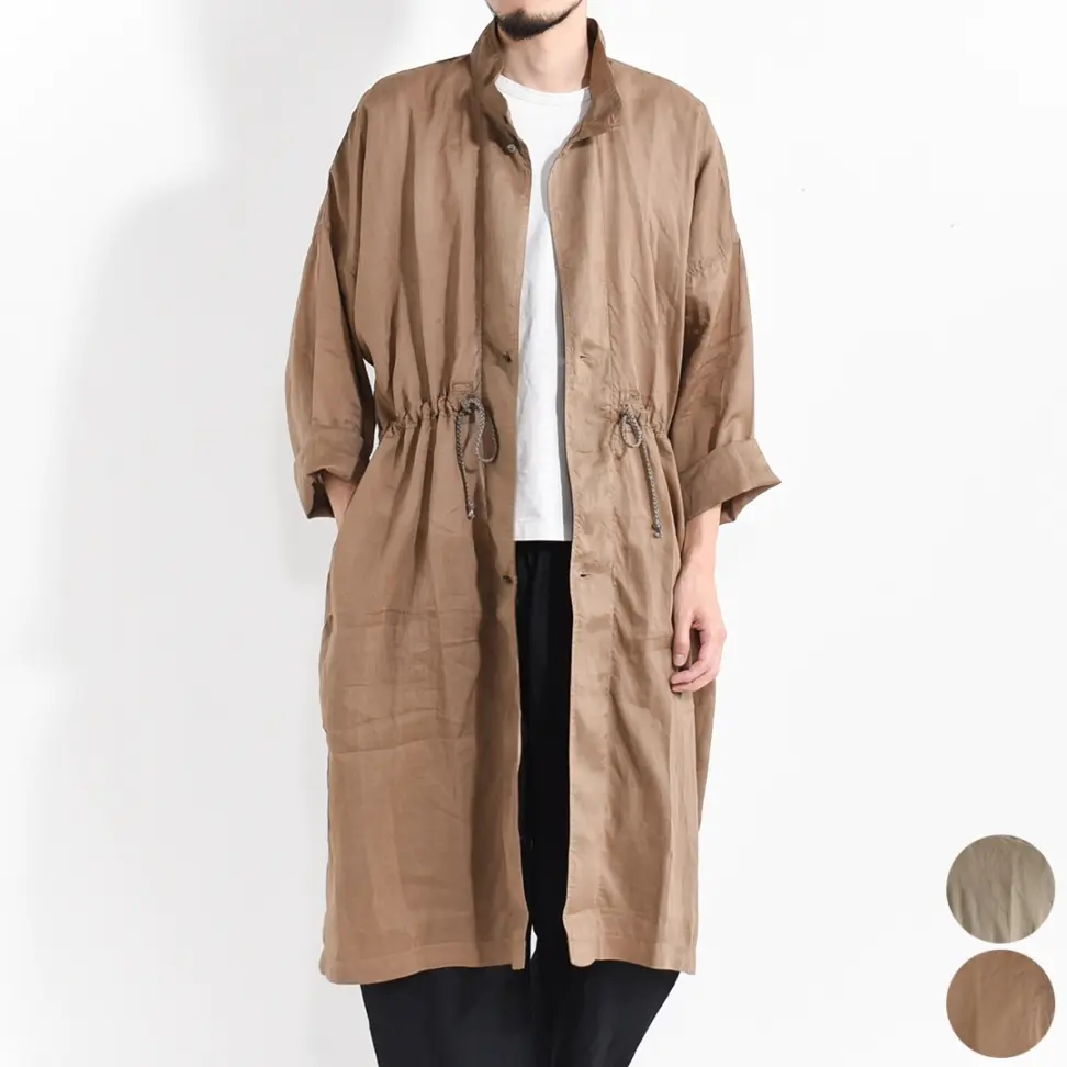 [CT-52DC]MITTAN(ミタン/ミッタン)ラミーシルクコート(草木濃染）