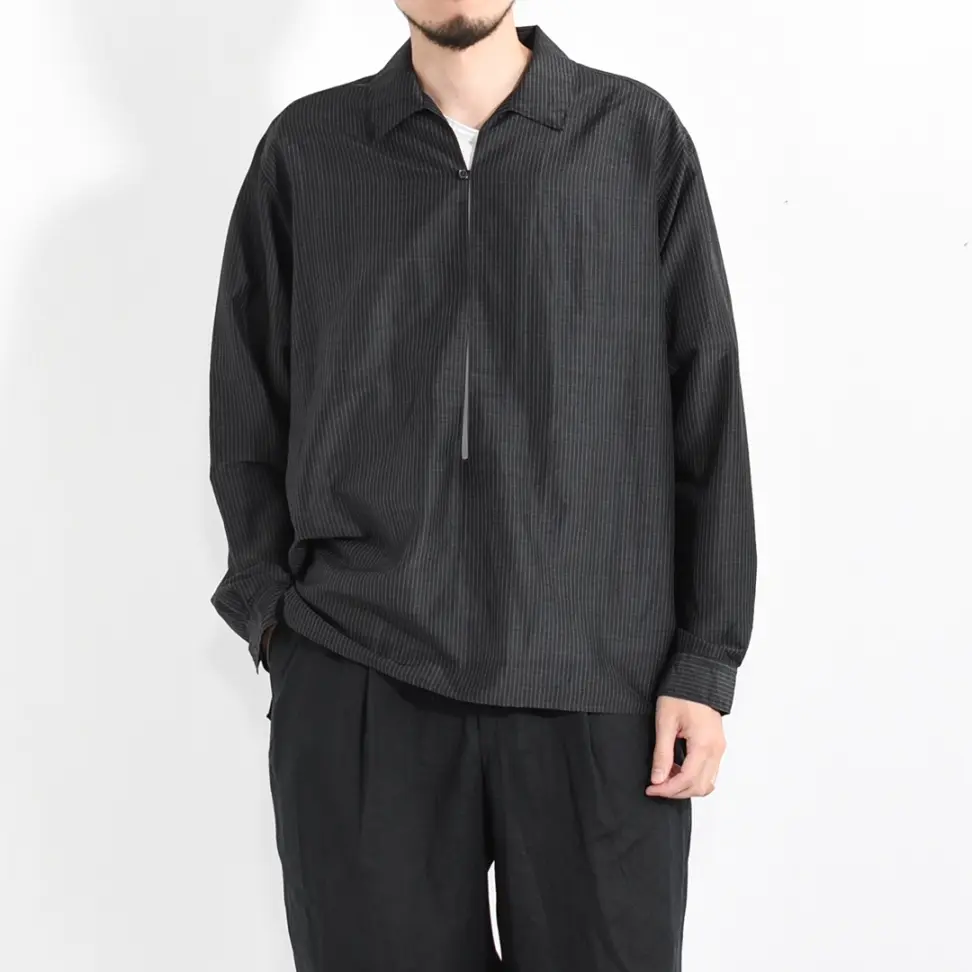 m25d11cs01c]marka(マーカ) Super 140S Wool Knit Shirt Cardigan