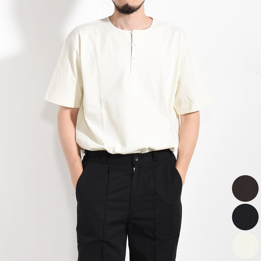 252OJ-CT05]OLD JOE(オールドジョー)V-Neck Silk Nep Ribbed Tops(V