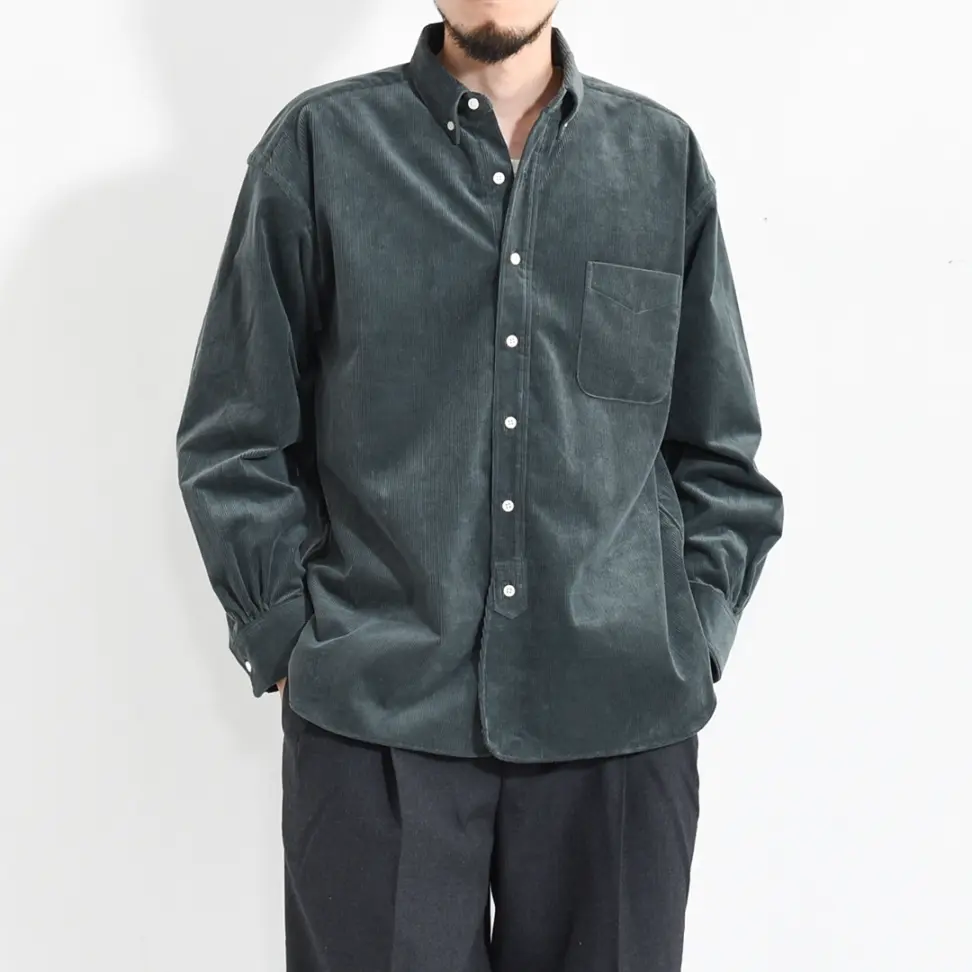 [s-026]SUNNY ELEMENT(サニーエレメント)Hike BD Shirt/Corduroy(ハイクボタンダウンシャツ/コーデュロイ)
