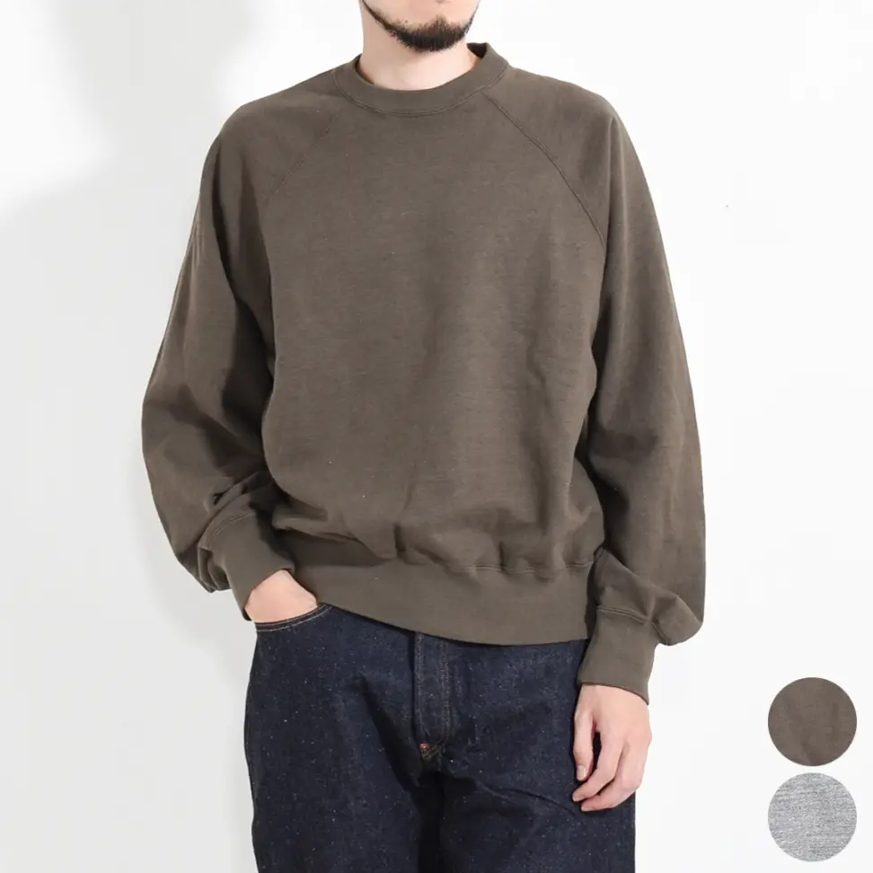 [UCS116-LC274] ULTERIOR (アルテリア) Faded Silky Terry Sweat Shirt (フェイデッドシルキーテリーリバースウィーブスウェットシャツ)