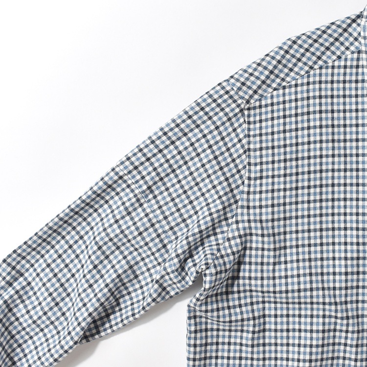 CH00-CHECK]MANAVE(マナベ)Tuck Collar Shirt(タックカラー