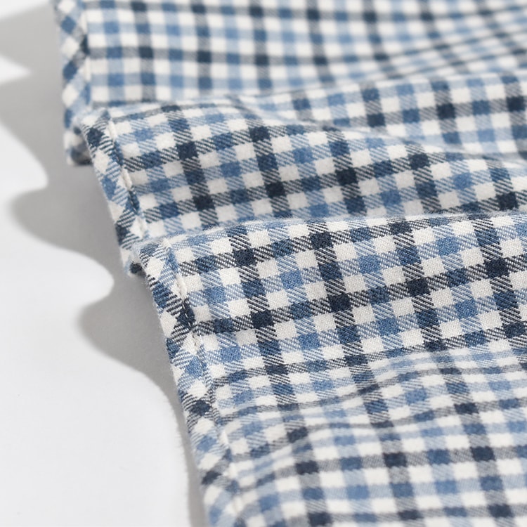 CH00-CHECK]MANAVE(マナベ)Tuck Collar Shirt(タックカラー