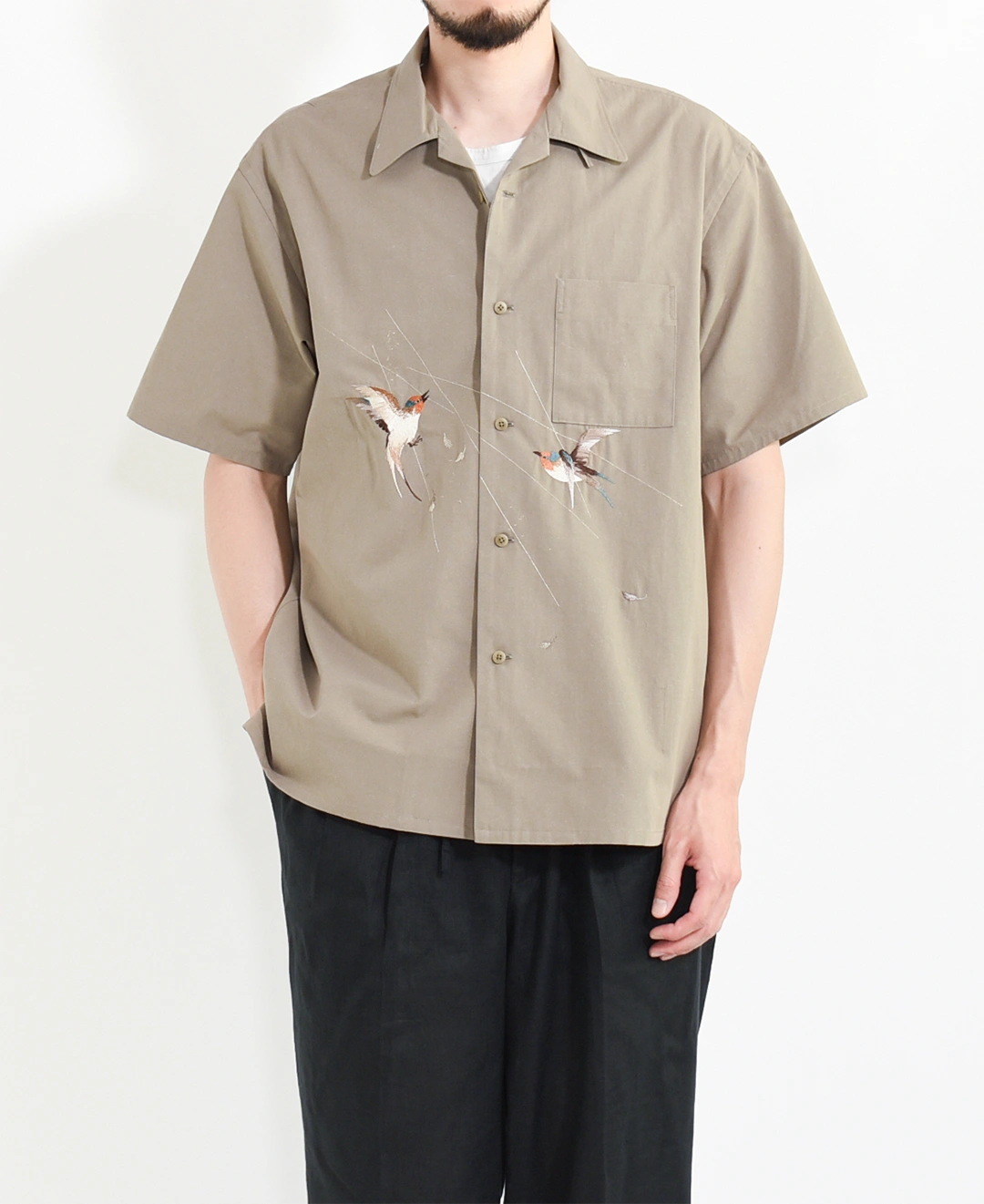 old joe SILK NEP RIBED SHIRTS ベージュ old joe SILK NEP RIBED SHIRTS ベージュ