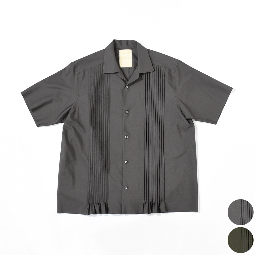 [km261sh01a]KIMURA(キムラ/木村)Tuck Cuba H/S Shirt(タックキューバ半袖シャツ)の商品画像