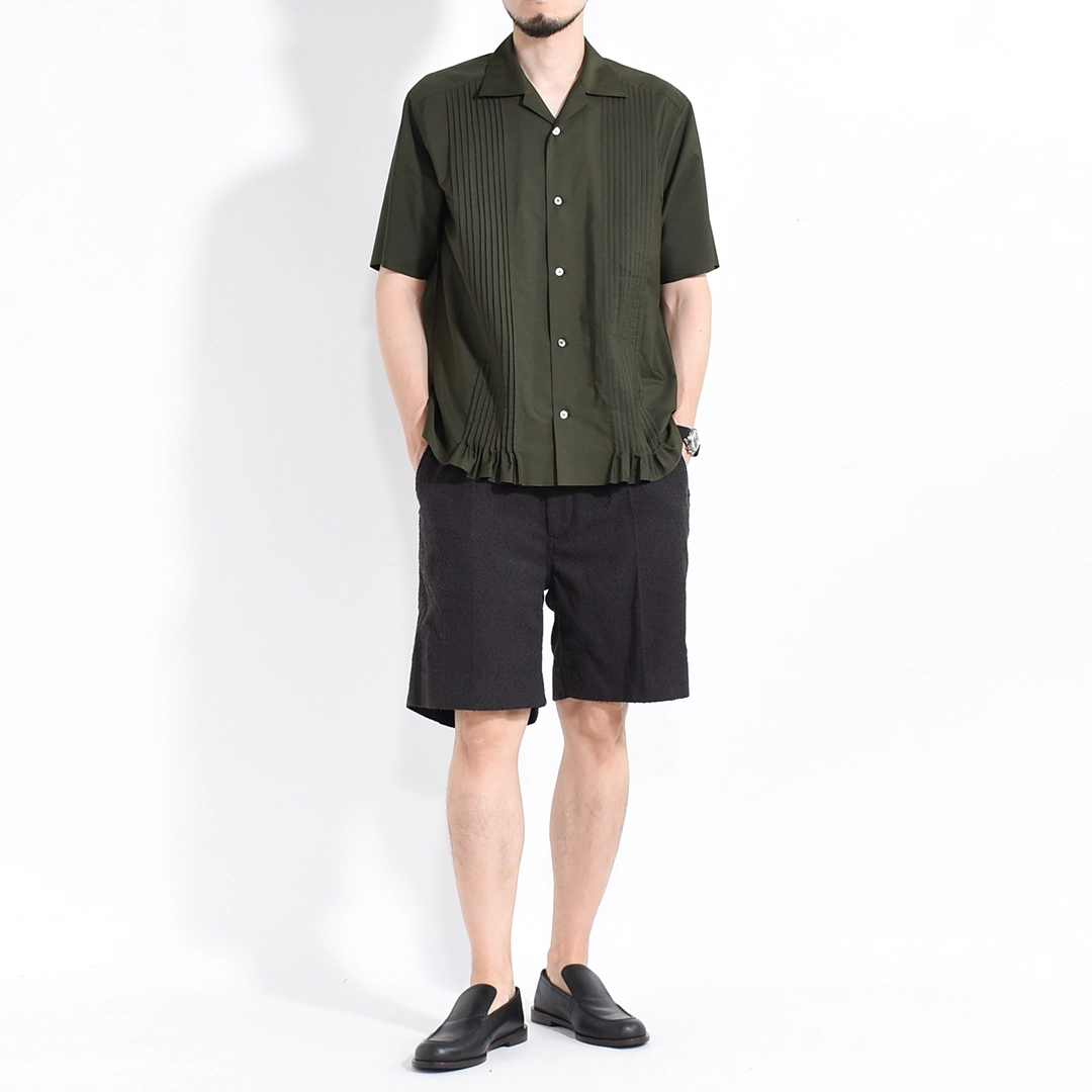 km261sh01a]KIMURA(キムラ/木村)Tuck Cuba H/S Shirt(タックキューバ