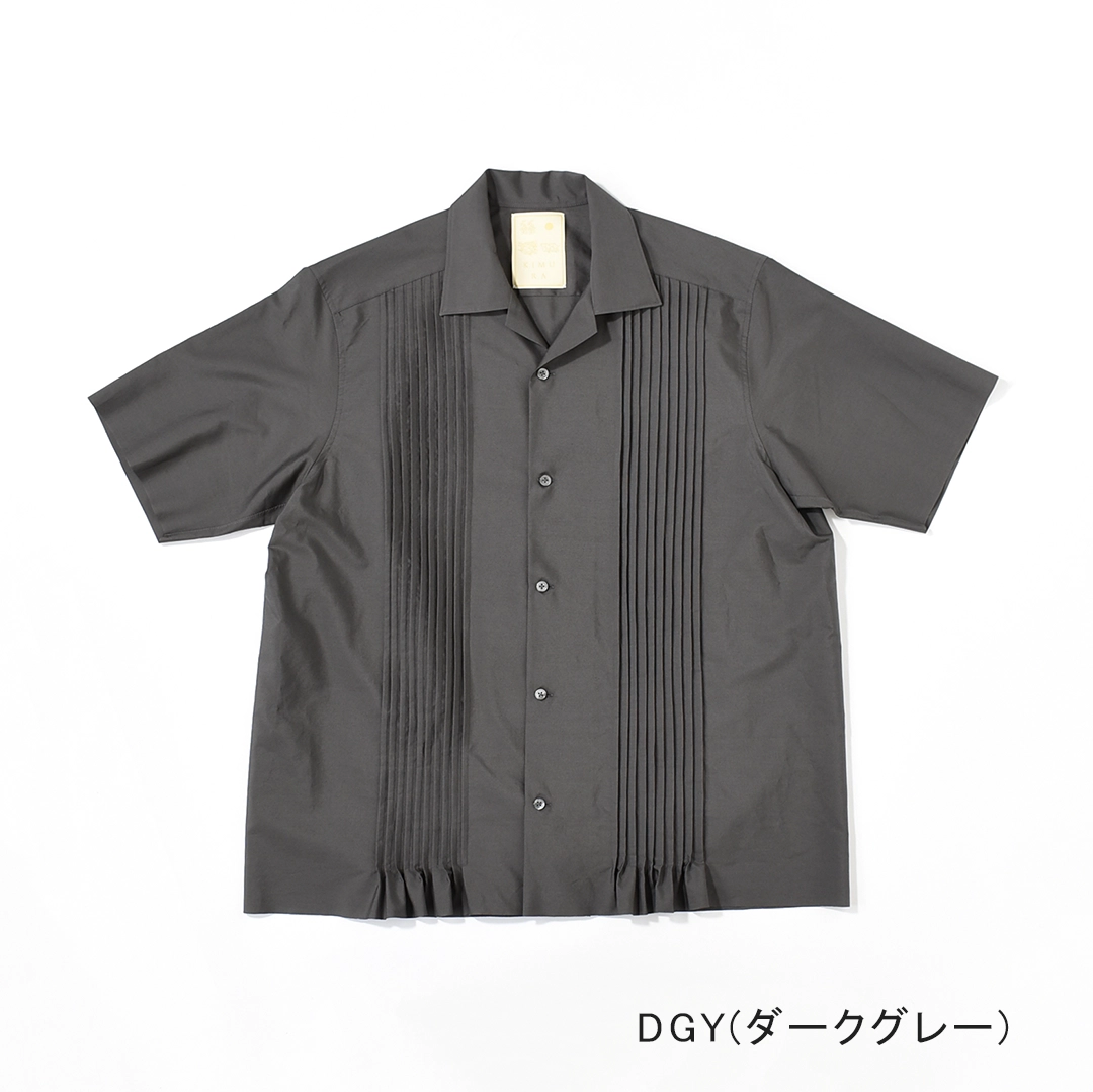 [km261sh01a]KIMURA(キムラ/木村)Tuck Cuba H/S Shirt(タックキューバ半袖シャツ)の商品画像