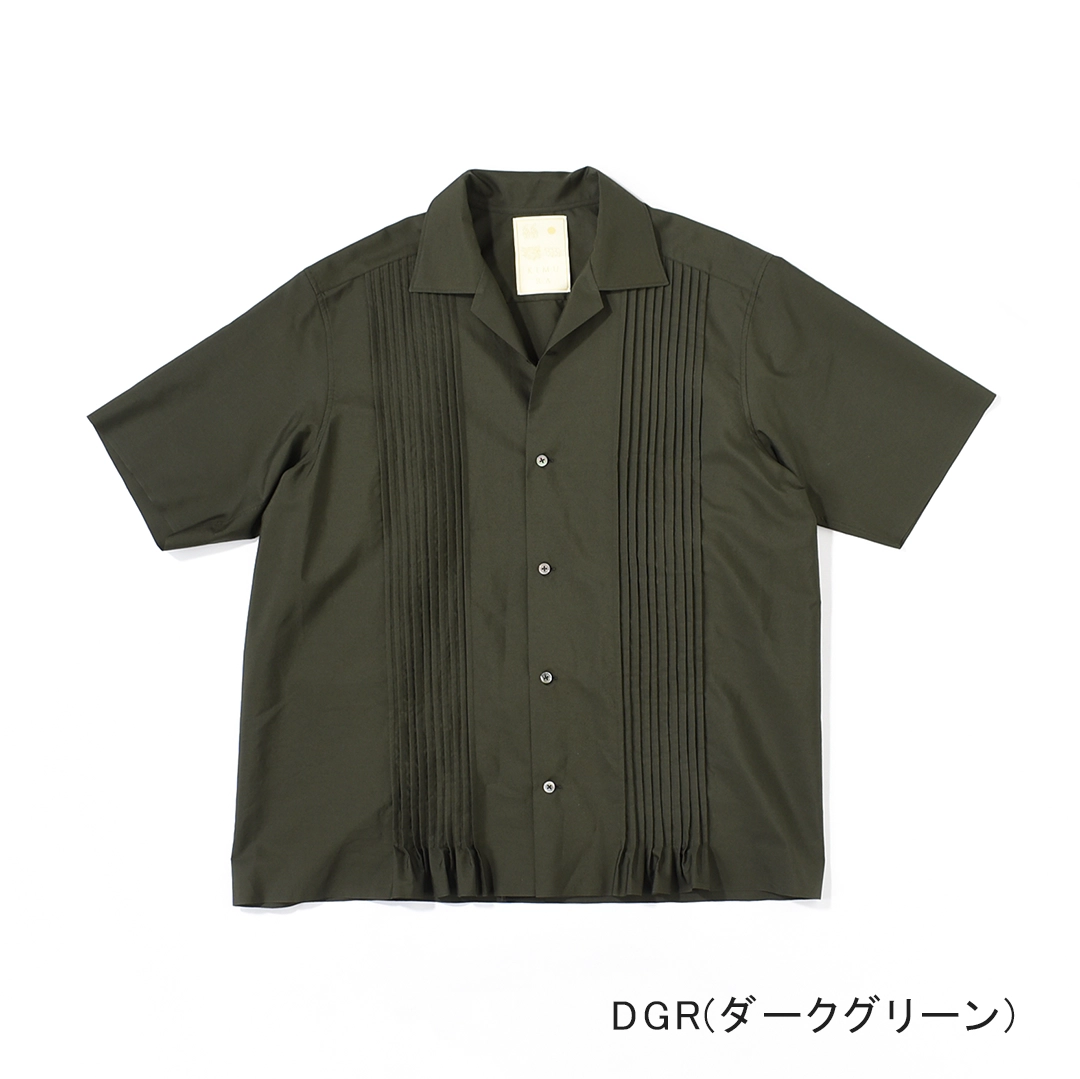 [km261sh01a]KIMURA(キムラ/木村)Tuck Cuba H/S Shirt(タックキューバ半袖シャツ)の商品画像