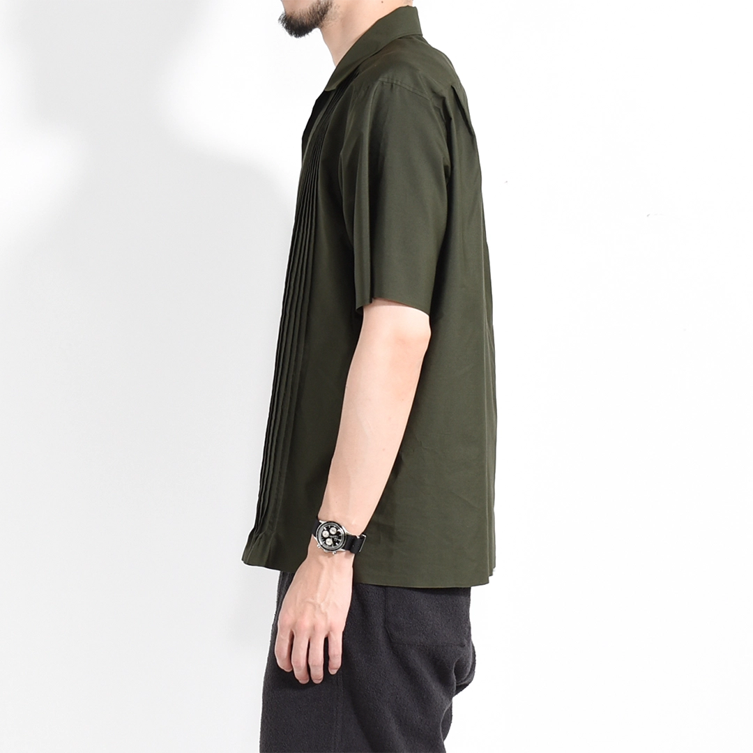 [km261sh01a]KIMURA(キムラ/木村)Tuck Cuba H/S Shirt(タックキューバ半袖シャツ)の商品画像