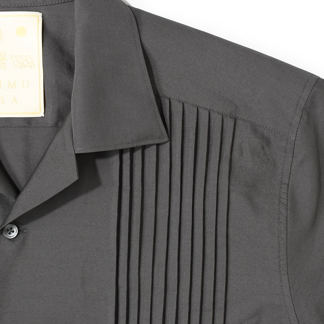 [km261sh01a]KIMURA(キムラ/木村)Tuck Cuba H/S Shirt(タックキューバ半袖シャツ)の商品画像