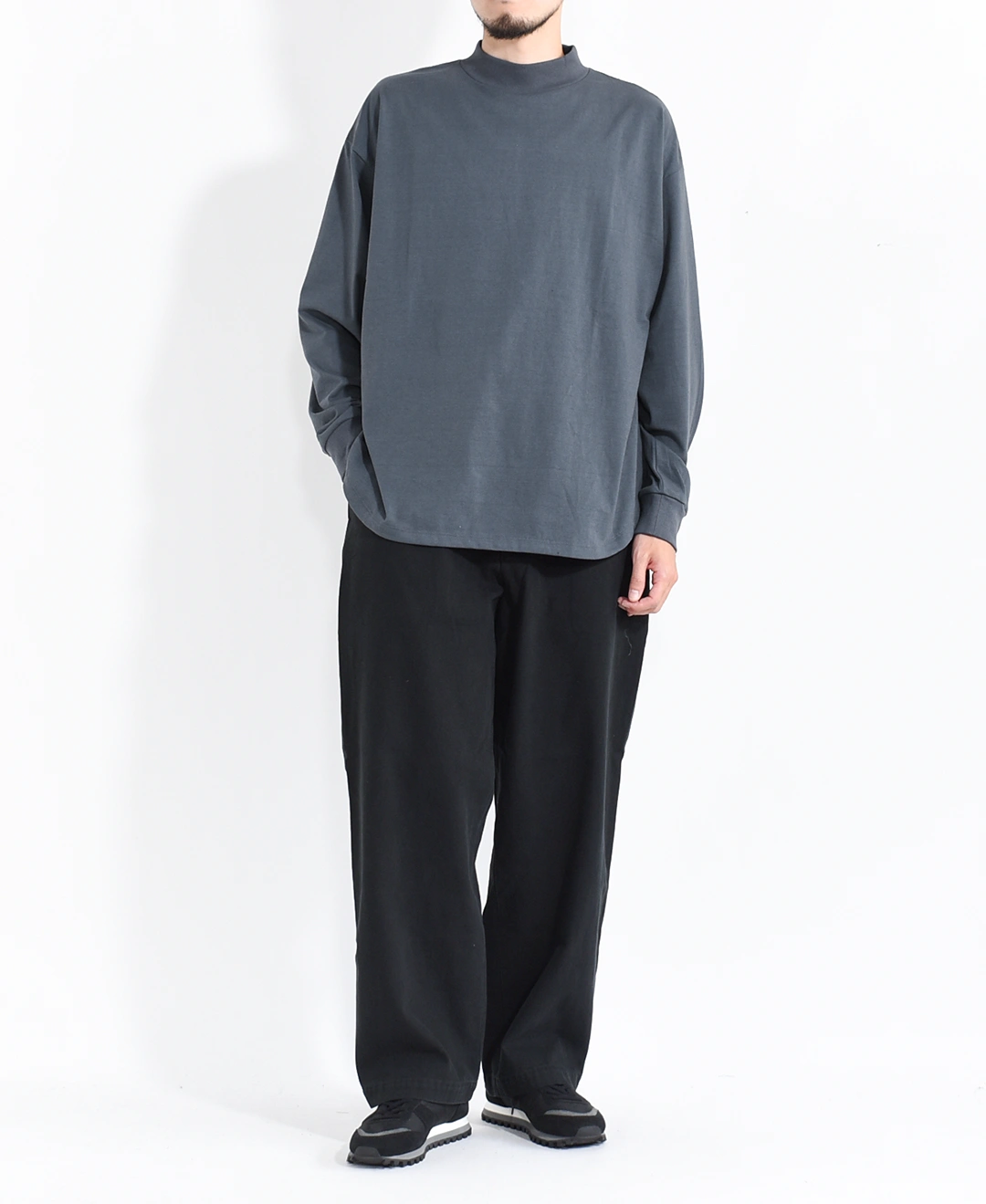 ALV-00137]alvana(アルヴァナ) 空紡 MIDLE NECK ROUND L/S TEE SHIRTS