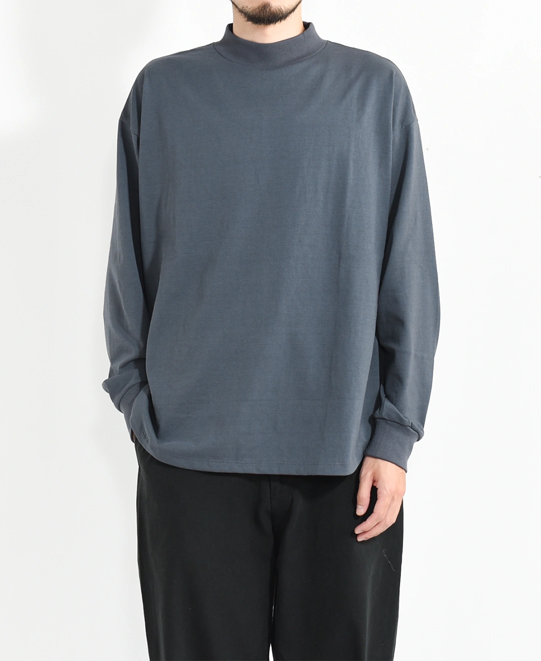 【30% OFF】[ALV-00137]alvana(アルヴァナ) 空紡 MIDLE NECK ROUND L/S TEE SHIRTS(空紡天竺 ミドルネックラウンドロングスリーブTシャツ)【WINTER SALE】の商品画像