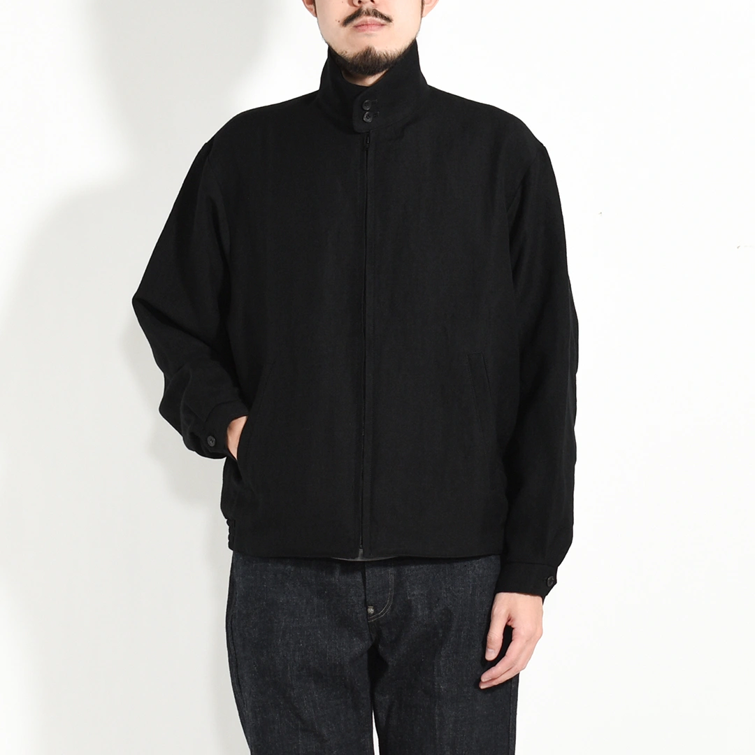 60-88-IO)Ithe(イザ)Wool Linen Blouson(ウールリネンブルゾン