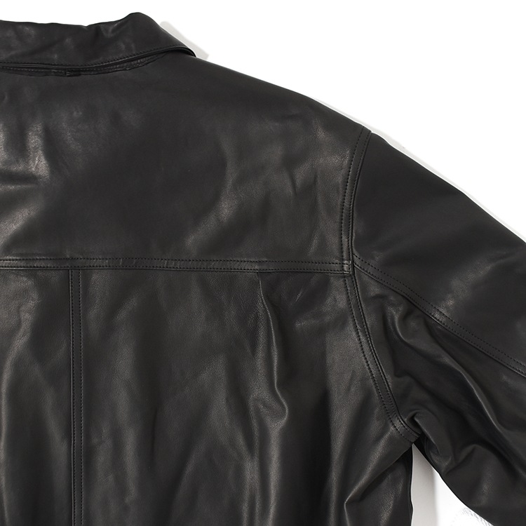 30% OFF】[m25c09bl01c]marka(マーカ) Sheep Leather Leather Trucker
