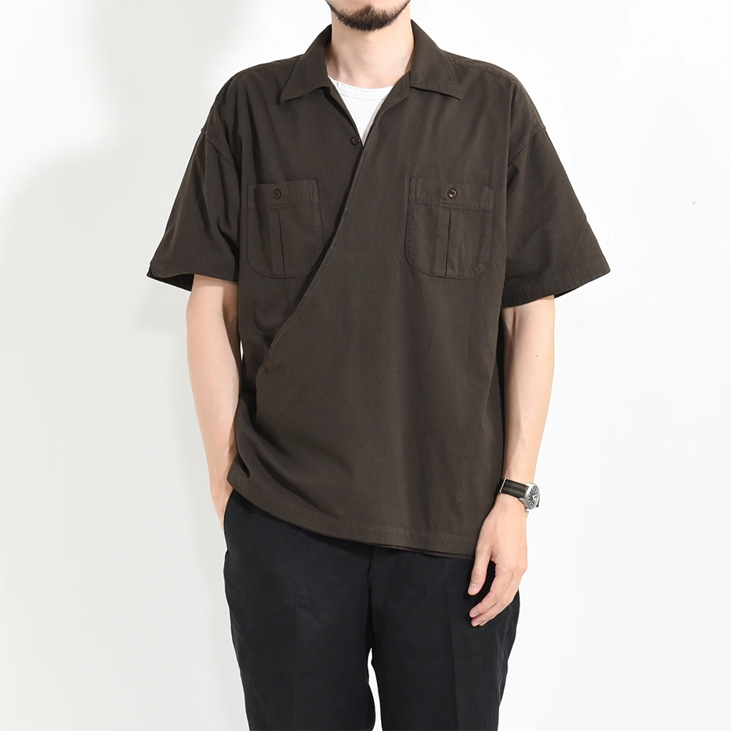 (251OJ-SH12)OLD JOE(オールドジョー)ASYMMETRY FRONT TUNIC SHIRTS (Short-Sleeve) / (アシンメトリーフロントチュニックシャツショートスリーブ)の商品画像