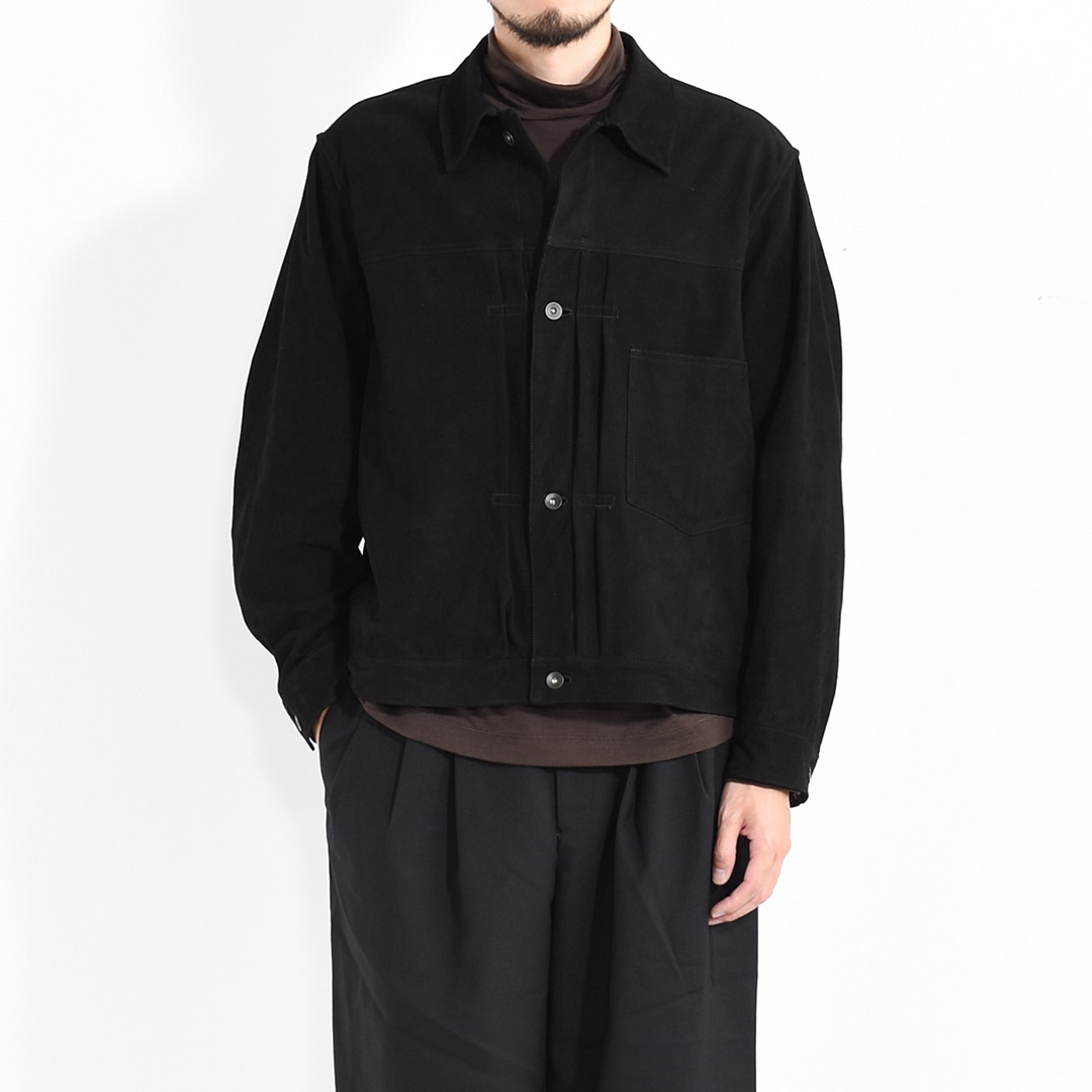 m25c10bl01c]marka(マーカ) Goat Suede Suede Trucker Jacket(ゴート