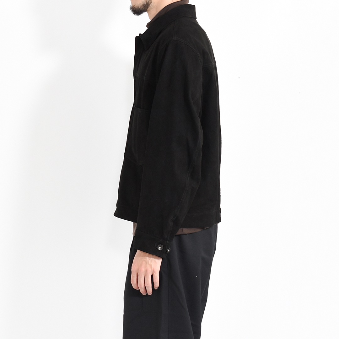 m25c10bl01c]marka(マーカ) Goat Suede Suede Trucker Jacket(ゴート