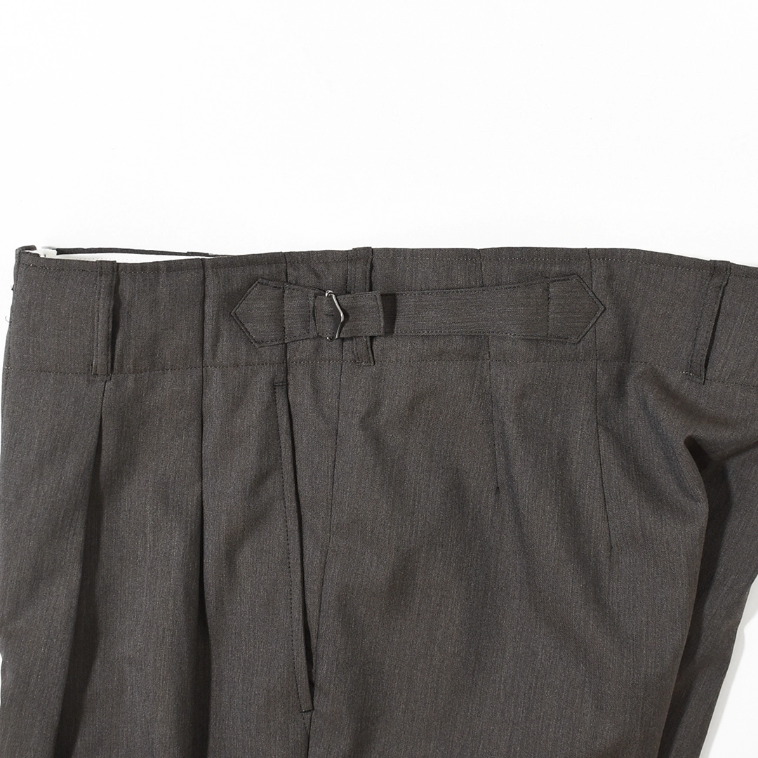 [m26c01pt01c]marka(マーカ) 2/60 Wool Tropical Melange Double Pleated Military Trousers(ウールトロピカルメランジダブルプリーテッドミリタリートラウザーズ)の商品画像