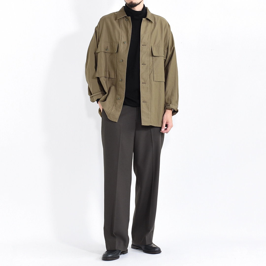 [m26c01pt02c]marka(マーカ) 2/60 Wool Tropical Melange Regular Fit Straight Trousers(ウールトロピカルメランジレギュラーフィットストレートトラウザーズ)の商品画像
