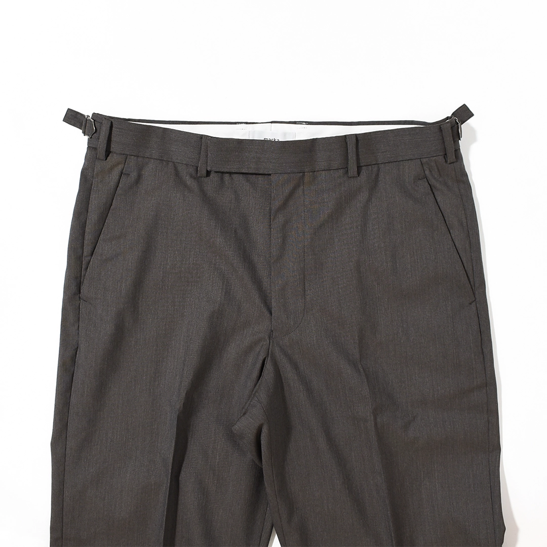 [m26c01pt02c]marka(マーカ) 2/60 Wool Tropical Melange Regular Fit Straight Trousers(ウールトロピカルメランジレギュラーフィットストレートトラウザーズ)の商品画像