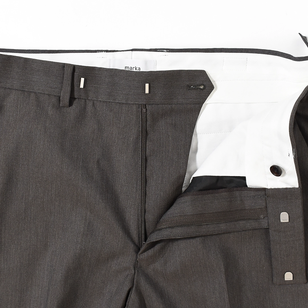 [m26c01pt02c]marka(マーカ) 2/60 Wool Tropical Melange Regular Fit Straight Trousers(ウールトロピカルメランジレギュラーフィットストレートトラウザーズ)の商品画像