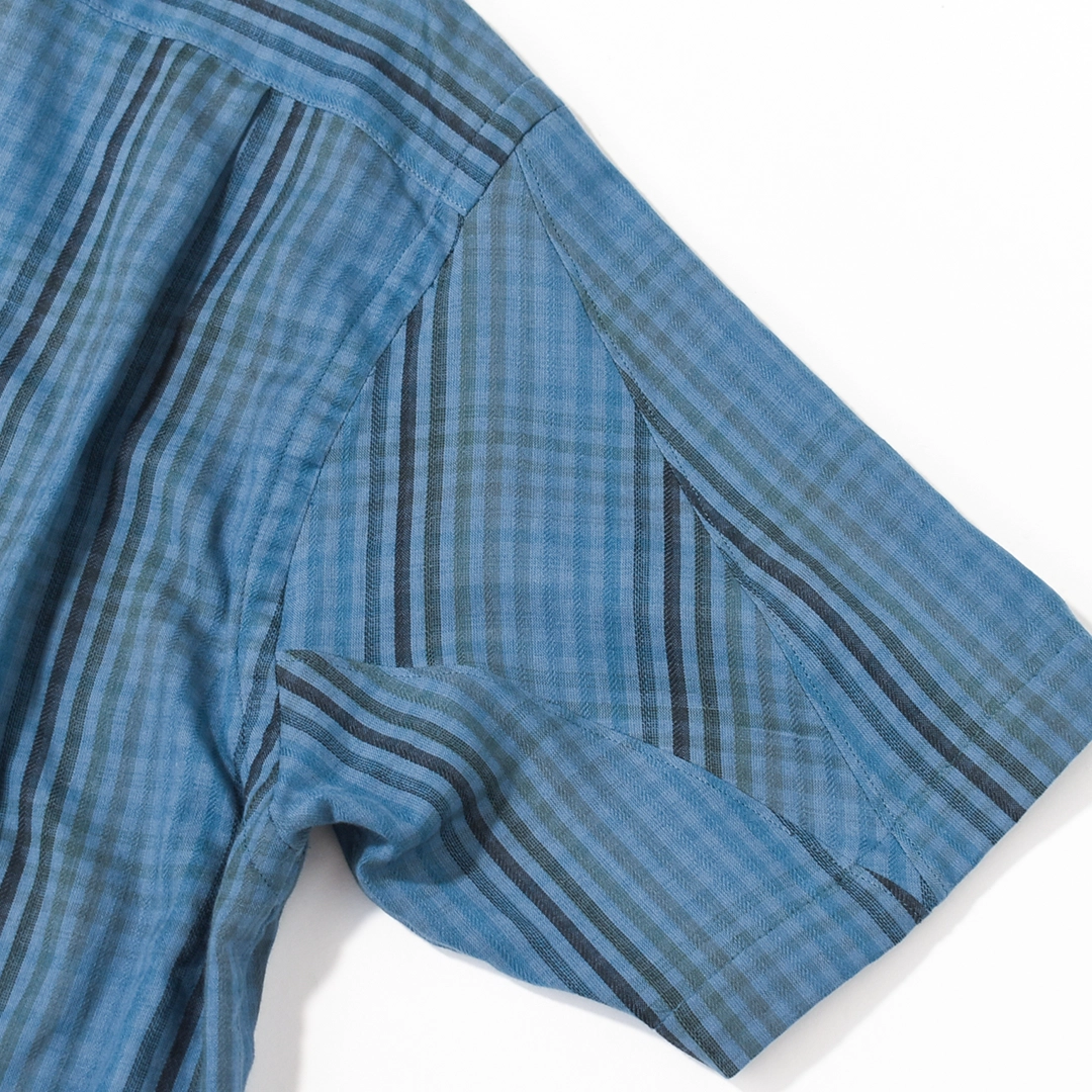 [S-046-1]SUNNY ELEMENT(サニーエレメント)River Shirt S/S(リバーシャツ半袖/ブルーチェック)の商品画像
