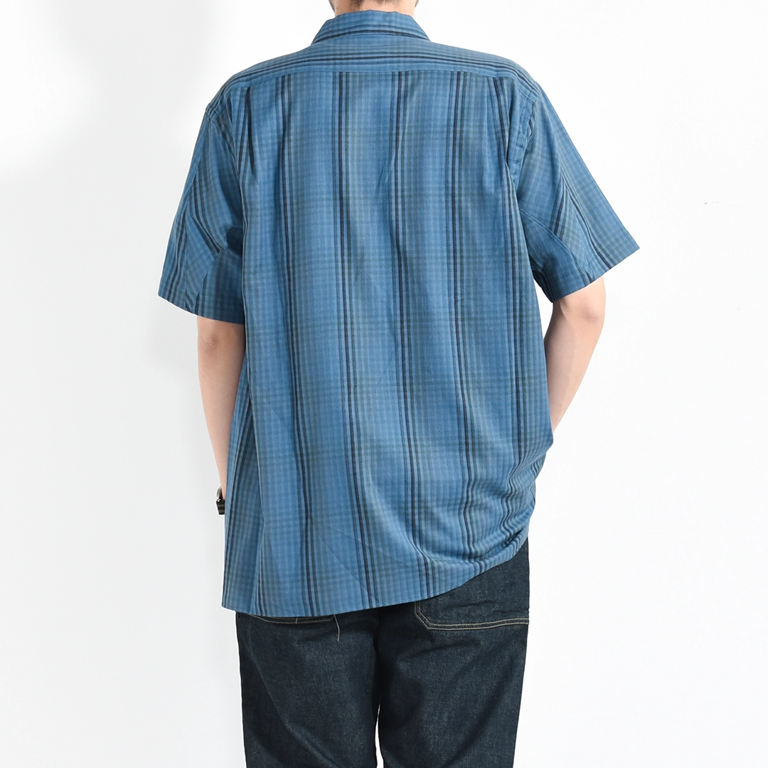 [S-046-1]SUNNY ELEMENT(サニーエレメント)River Shirt S/S(リバーシャツ半袖/ブルーチェック)の商品画像