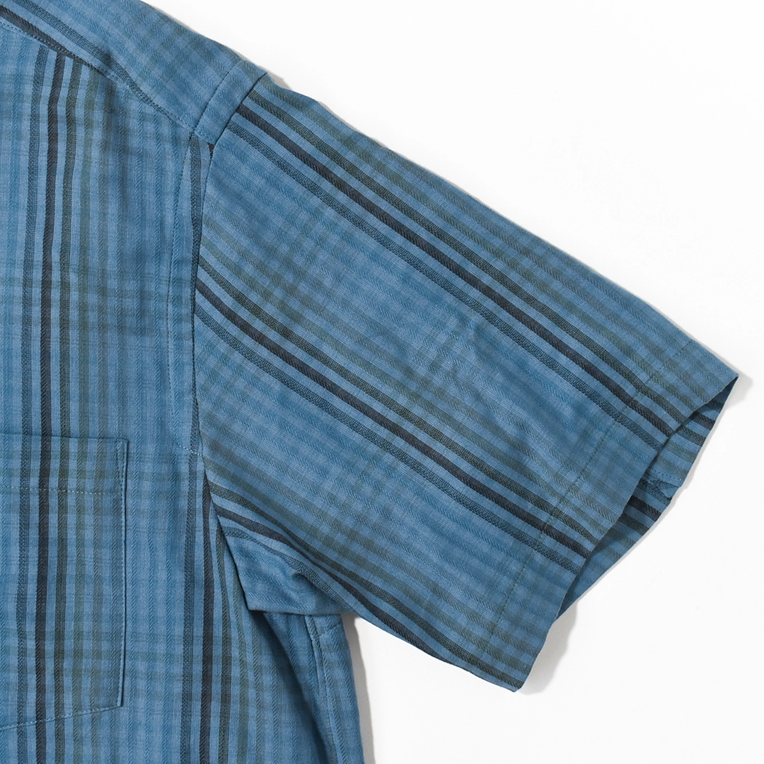 [S-046-1]SUNNY ELEMENT(サニーエレメント)River Shirt S/S(リバーシャツ半袖/ブルーチェック)の商品画像