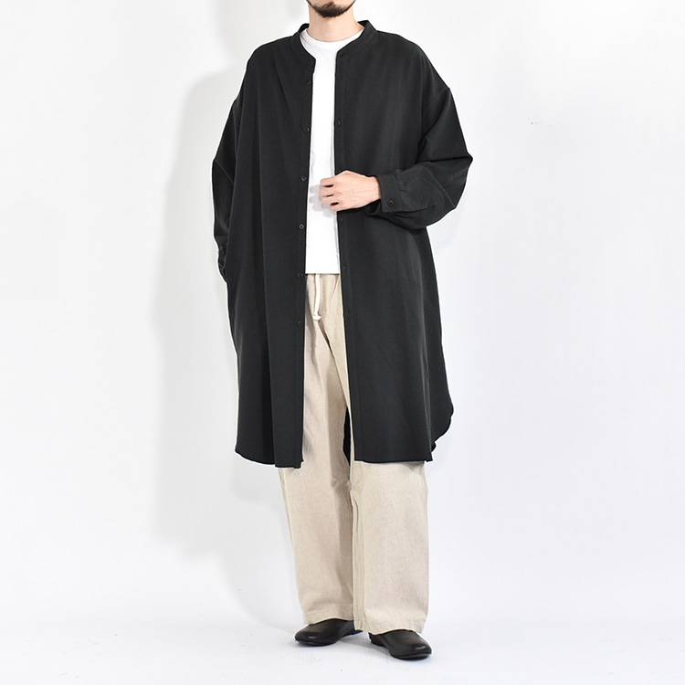 SH-106]MITTAN(ミタン/ミッタン)エアータンブルウールロングシャツ