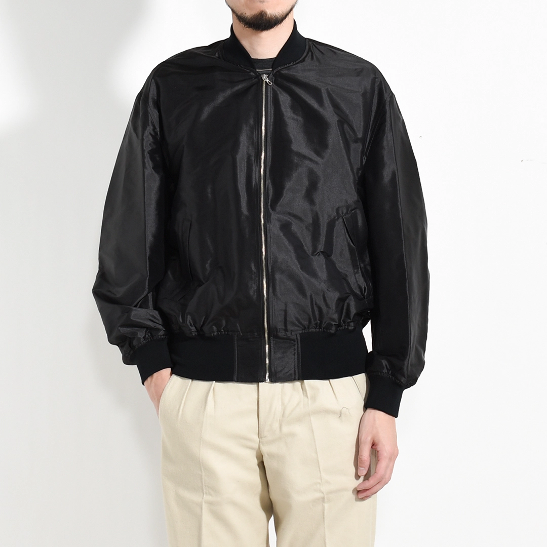 極美 SCYE BASICS カシミヤ混 ボンバージャケット MA-1 1126-61016]Scye/SCYE BASICS(サイ/サイベーシックス) Silk Nylon