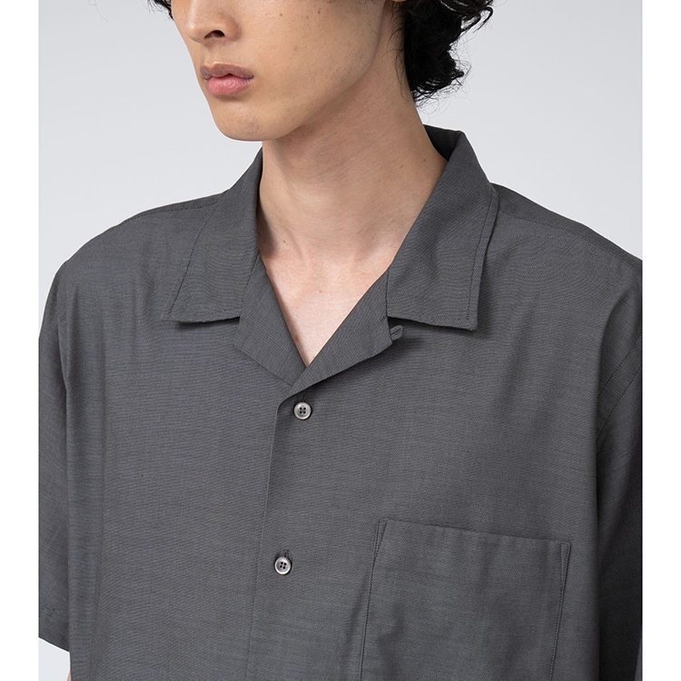 30% OFF】[S25SG119]nanamica(ナナミカ) Open Collar Panama S/S Shirt