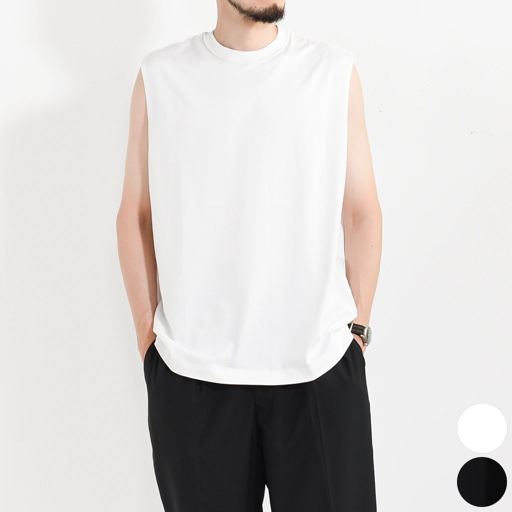 【30% OFF】[ULCS92-KA168]ULTERIOR(アルテリア) SUVN SUEDED TENJIKU SLEEVELESS TEE (スヴィンスエード天竺スリーブレスT)[OUTLET]の商品画像