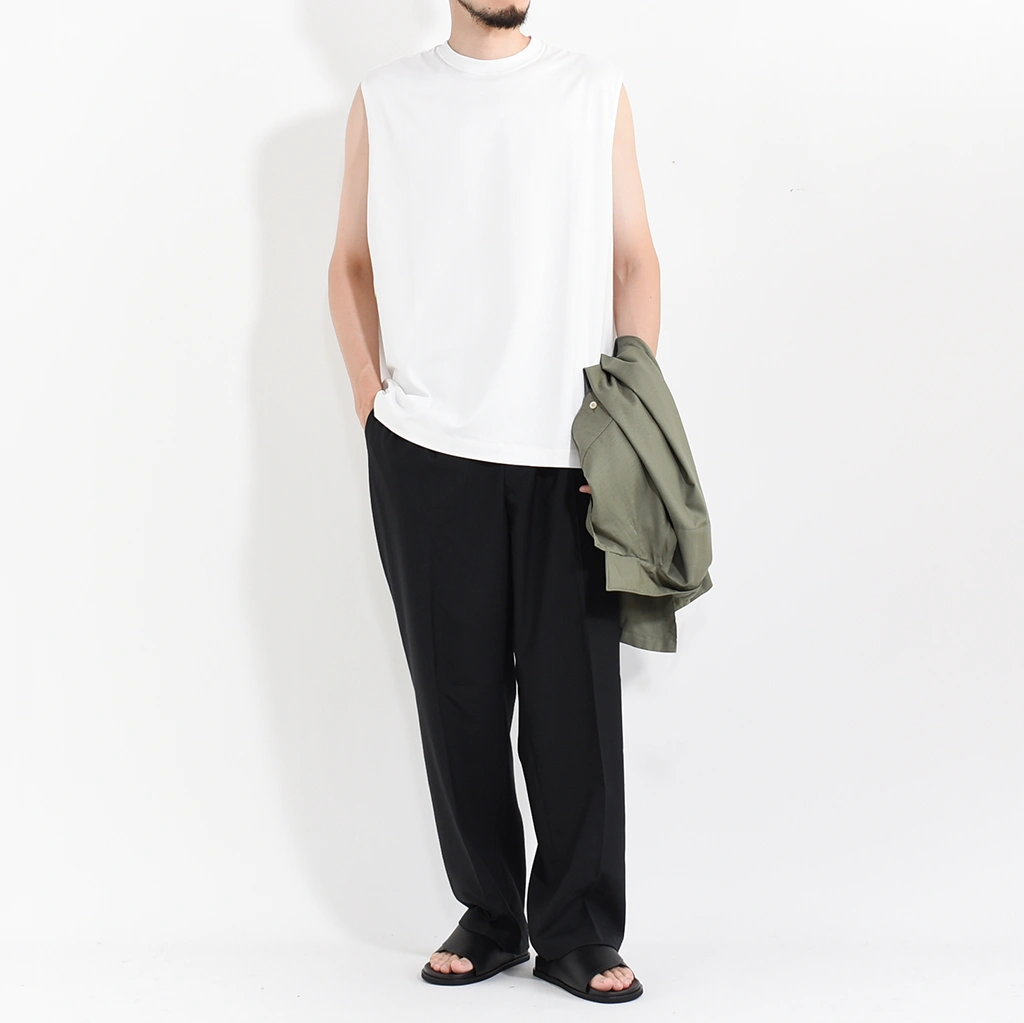 【30% OFF】[ULCS92-KA168]ULTERIOR(アルテリア) SUVN SUEDED TENJIKU SLEEVELESS TEE (スヴィンスエード天竺スリーブレスT)[OUTLET]の商品画像