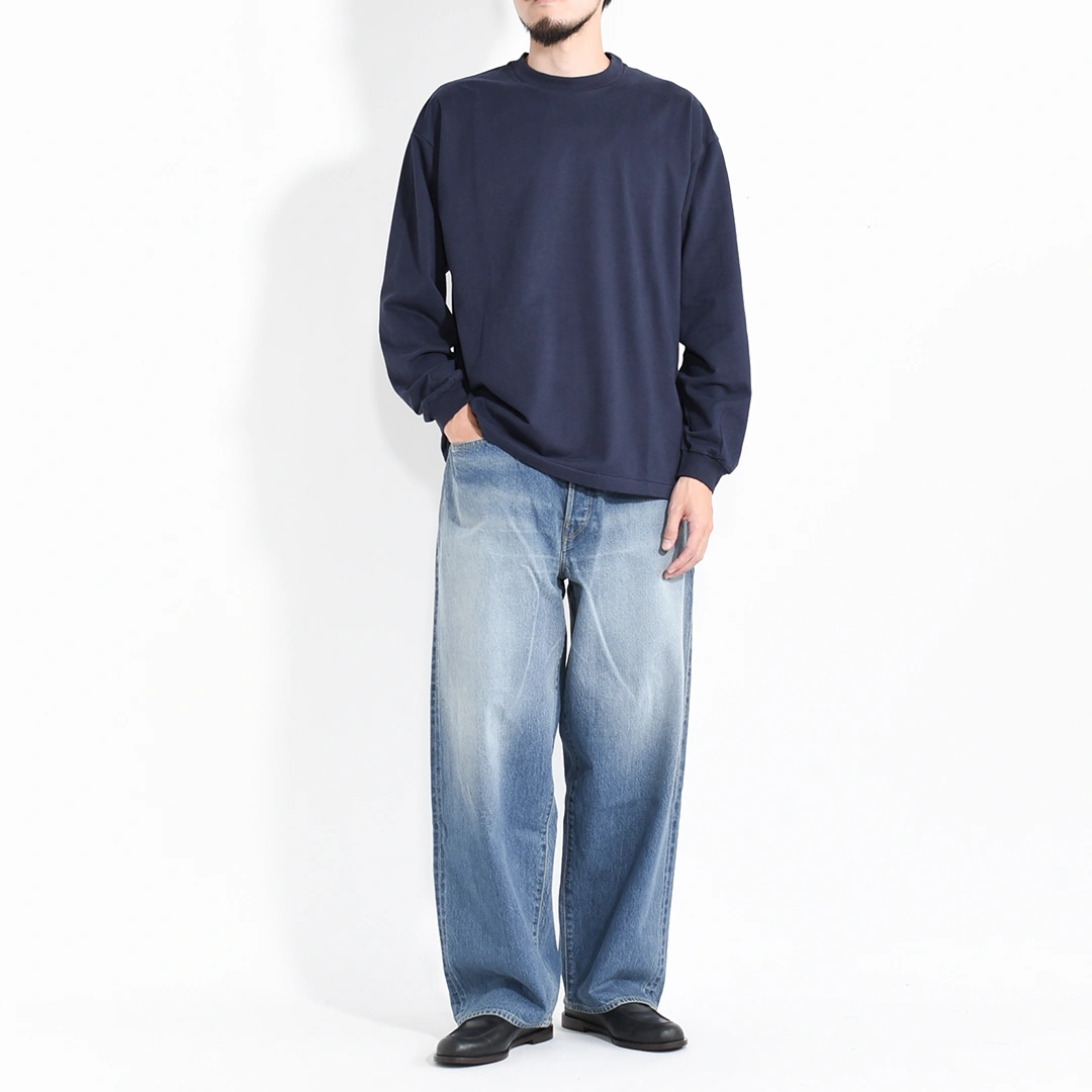 kaptain sunshine シルク混紡 スリーピングシャツ 36 ネイビー kaptain sunshine シルク混紡 スリーピングシャツ 36 ネイビー