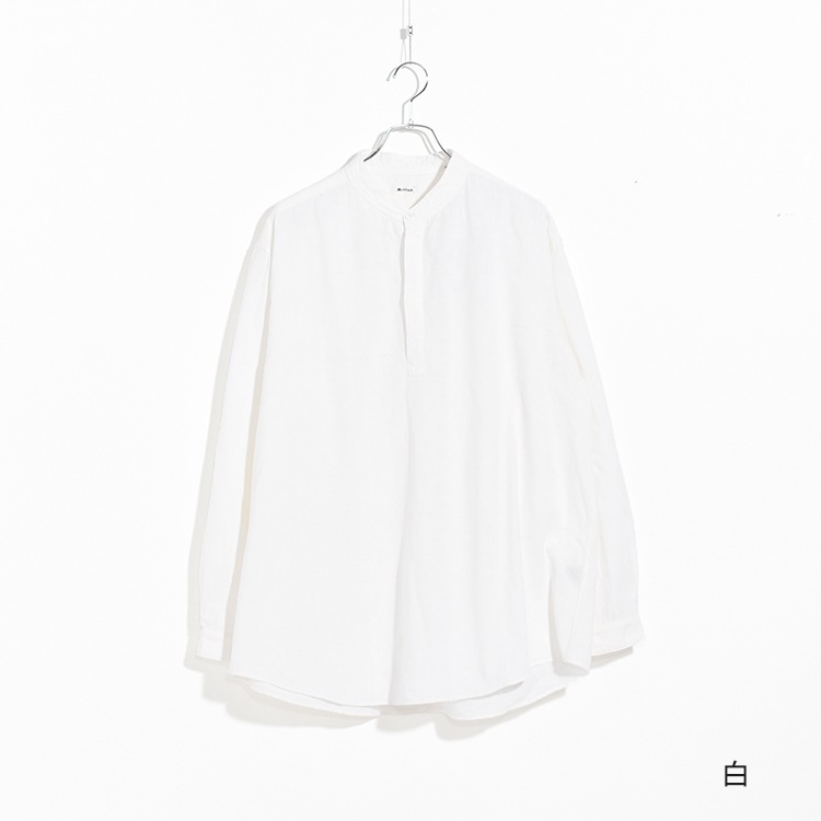 【美品】MITTAN カディクルタシャツ ベンガラ白 サイズ3 MITTAN ［SH-122B］カディクルタシャツ（ベンガラ染）［ベンガラ白