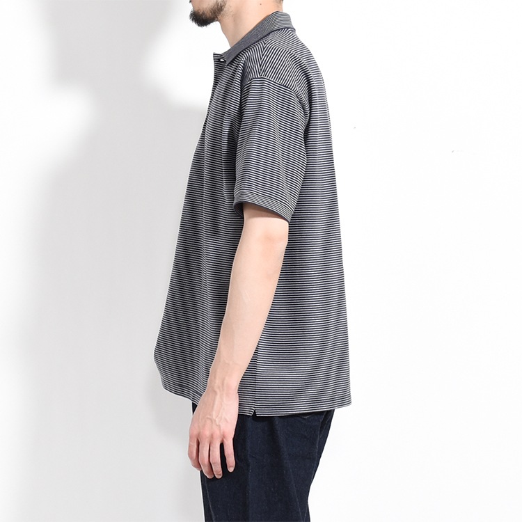 PMAT-CS01]PHIGVEL(フィグベル) Raschel Border Short Sleeve Top